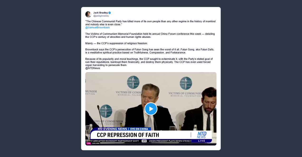 Samuel Brownback: il Pcc ha ucciso più concittadini di qualunque altro regime nella storia dell’umanità