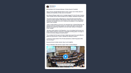 Hillel Neuer: Italia contro la relatrice Onu Francesca Albanese