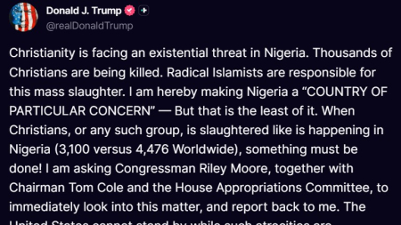 Trump: in Nigeria il cristianesimo è minacciato