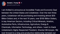 Trump: straordinario accordo commerciale ed economico Usa-Uzbekistan