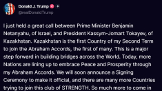 Trump: Kazakhstan primo Paese del mio secondo mandato a entrare negli Accordi di Abramo