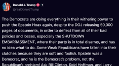 Trump: il problema Epstein è dei democratici non dei repubblicani