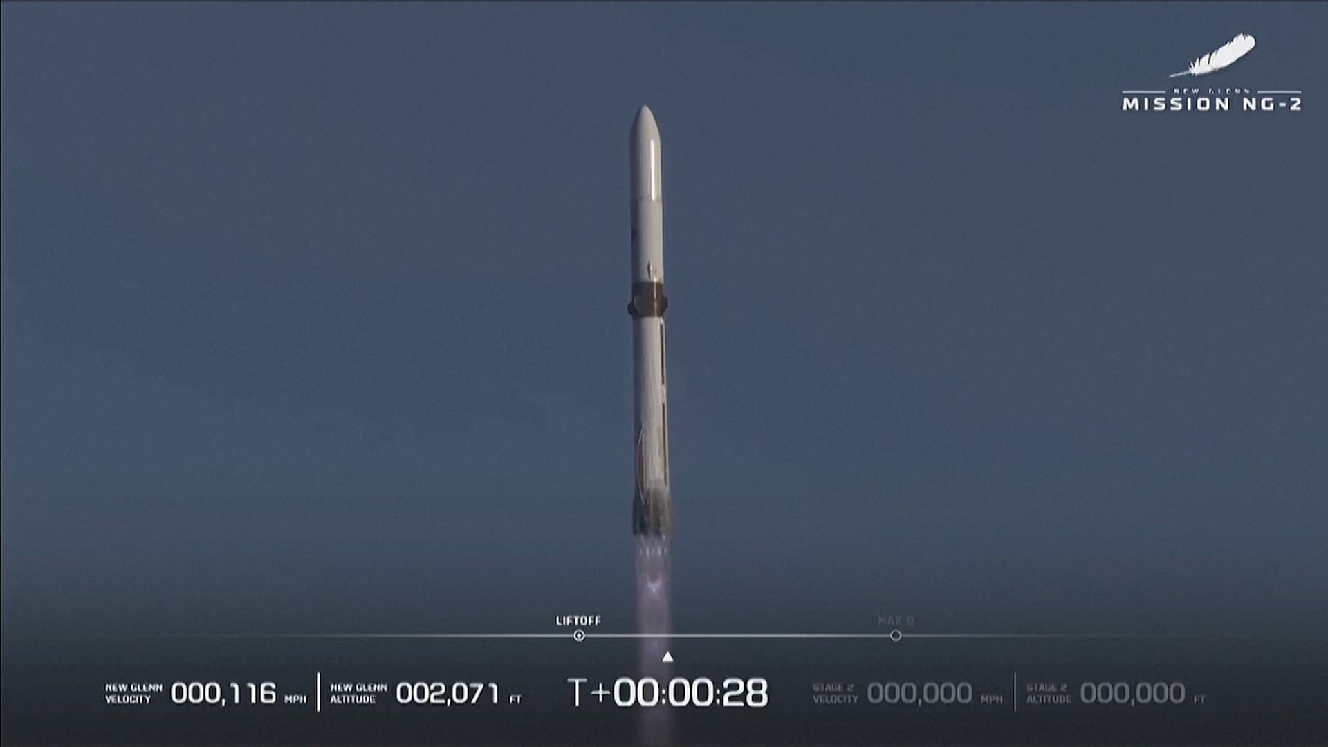 Blue Origin lancia il razzo New Glenn per la sua prima missione scientifica su scala Nasa