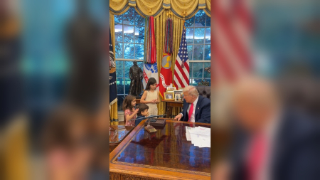 Divertente scambio tra un bambino e Trump