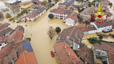 Maltempo in Friuli, esonda il fiume Torre a Romans d’Isonzo