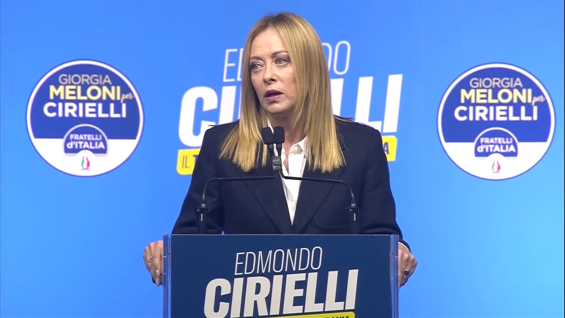 Il discorso di Giorgia Meloni a Napoli