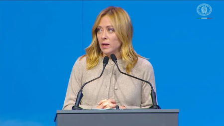 Giorgia Meloni all’inaugurazione della Funivia delle Mele