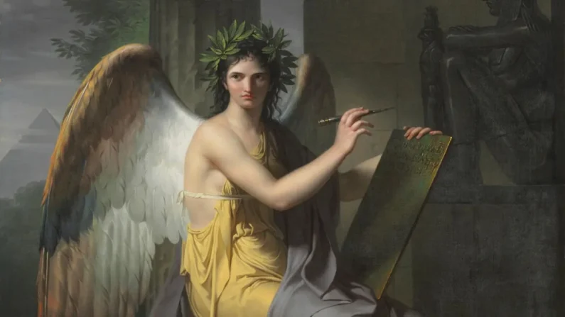 Charles Meynier, "Clio, musa della Storia”. Pubblico dominio.