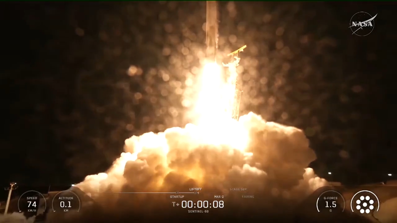 Il lancio del satellite Sentinel-6B grazie a un razzo SpaceX