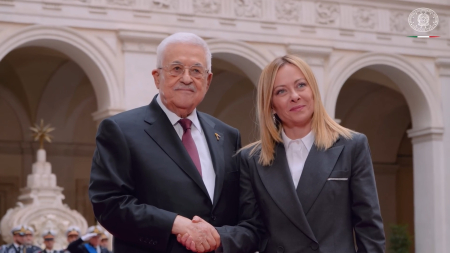 Incontro di Giorgia Meloni con il Presidente della Palestina Abbas