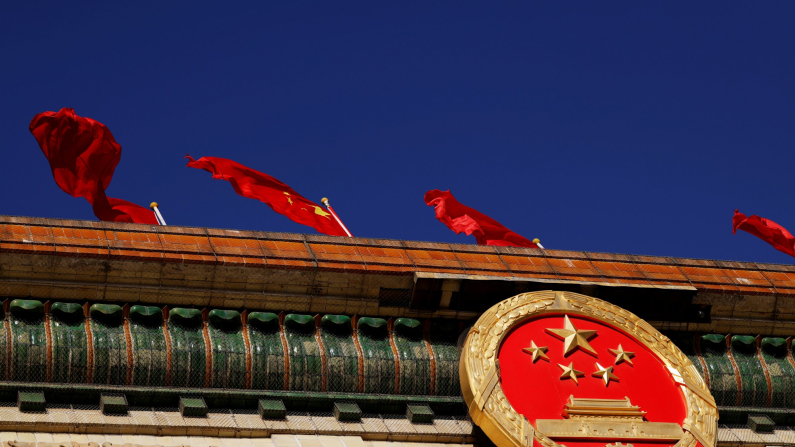 La Grande sala del popolo del Pcc, Pechino, Cina, 5 marzo 2022. Foto: REUTERS/Carlos Garcia Rawlins