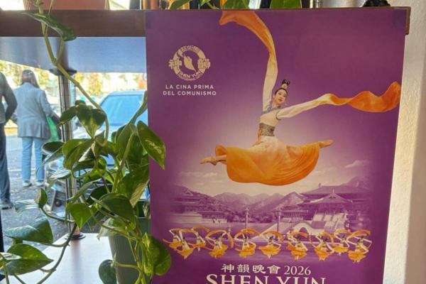 Torino, locandina dello spettacolo Shen Yun 2026. (Foto dall'organizzatore di Shen Yun in Italia)