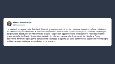 Piantedosi: vicinanza alla famiglia del poliziotto deceduto