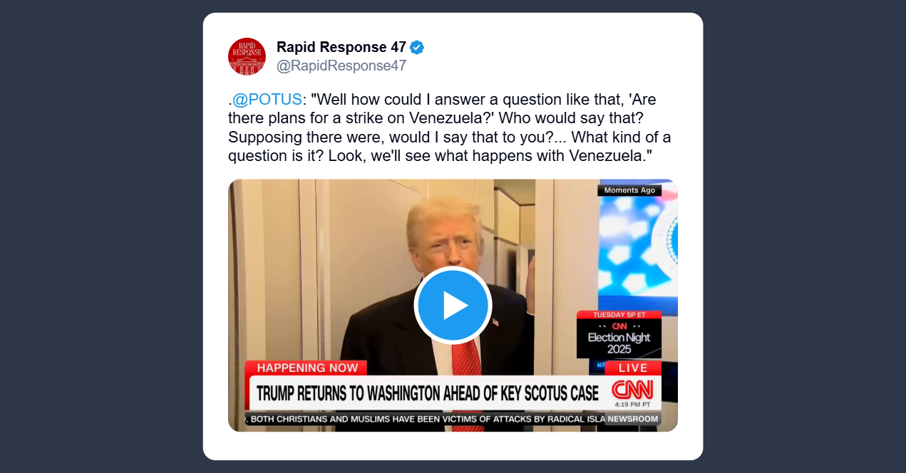 Trump: vedremo cosa succederà con il Venezuela