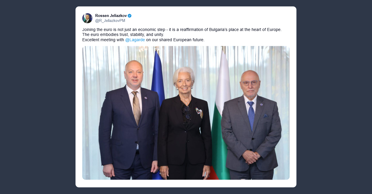Jeliazkov sull’incontro con Christine Lagarde