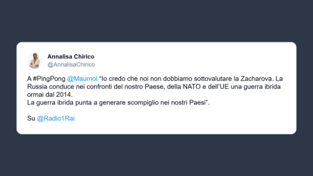 Molinari: non dobbiamo sottovalutare la Zacharova