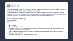 Urso: confermata la strategicità delle Acciaierie Valbruna di Bolzano