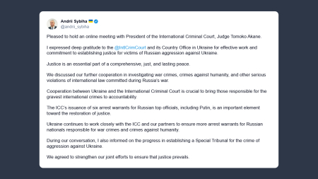 Ministro Esteri ucraino: emissione di sei mandati di arresto per funzionari russi tra cui Putin