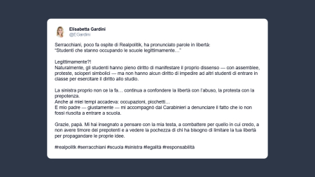 Gardini: Serracchiani confonde la libertà con l’abuso