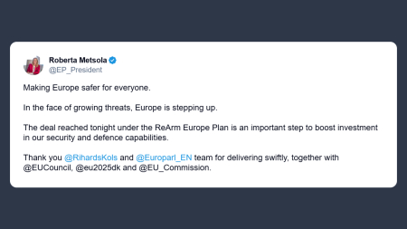 Metsola: rendere l’Europa più sicura per tutti