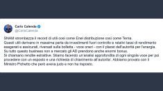 Calenda: controlli approfonditi sulle rendite estrattive