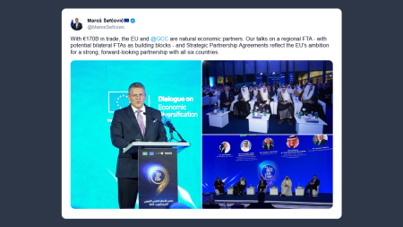 Sefcovic: Ue e Consiglio di cooperazione del Golfo verso accordi di libero scambio