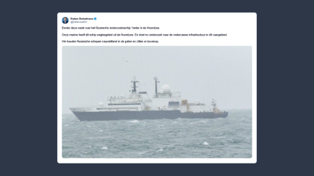 Ministro Difesa olandese: teniamo sotto controllo le navi russe nei nostri mari e siamo pronti a intervenire