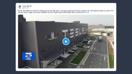 Class Cnbc: Elon Musk intasca i dividendi più alti della Storia