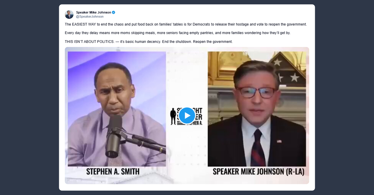 Johnson: i democratici liberino il Governo che tengono in ostaggio