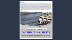 Valditara: 36 anni fa caduta del muro di Berlino ma l’ombra del comunismo resta viva