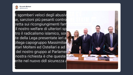 Molinari (Lega): sgomberi rapidi anche per seconde case, giro di vite su baby gang e ricongiungimenti