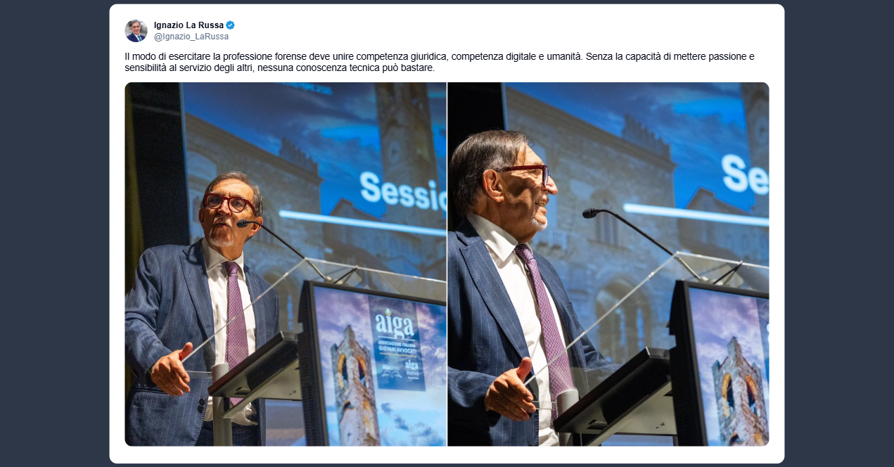 La Russa: l’avvocato è voce di giustizia per chi cerca tutela e verità