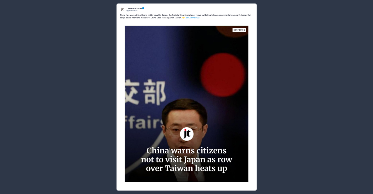 The Japan Times: Cina diffida i propri cittadini dal viaggiare in Giappone