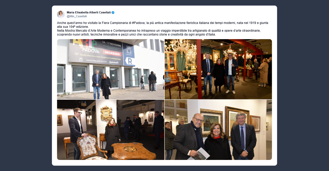 Casellati sulla Fiera Campionaria di Padova