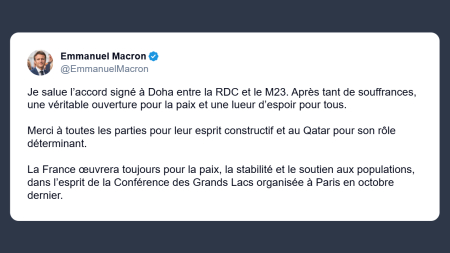 Macron sull’accordo tra la Repubblica Democratica del Congo e l’M23