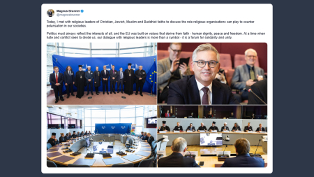 Brunner: incontro con i leader religiosi per contrastare la polarizzazione