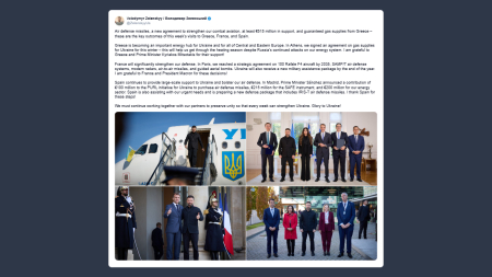 Zelensky: nuovo accordo per potenziare l’aviazione da combattimento