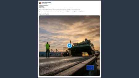 Von der Leyen sul pacchetto della mobilità militare