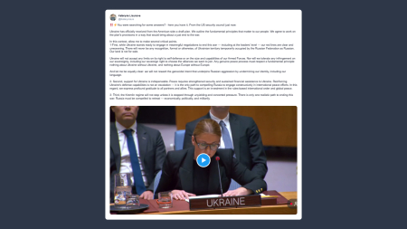 Lisunova sulla bozza del piano Usa per porre fine alla guerra in Ucraina