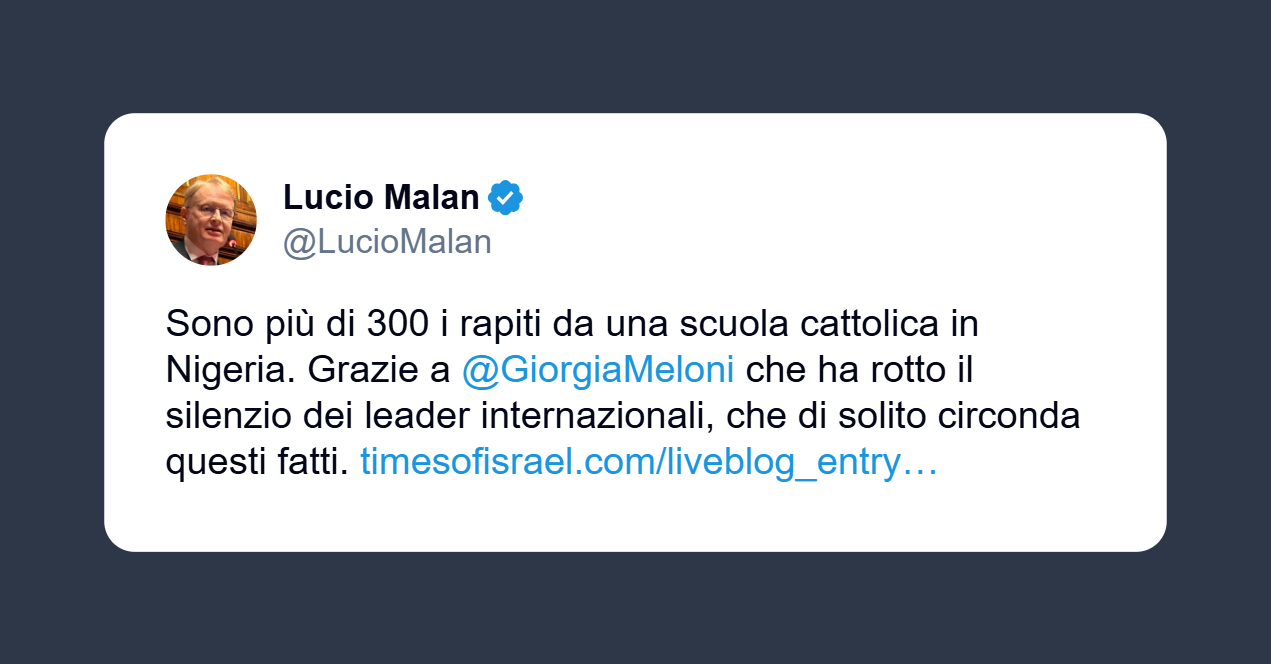 Malan: oltre 300 rapiti da una scuola cattolica in Nigeria