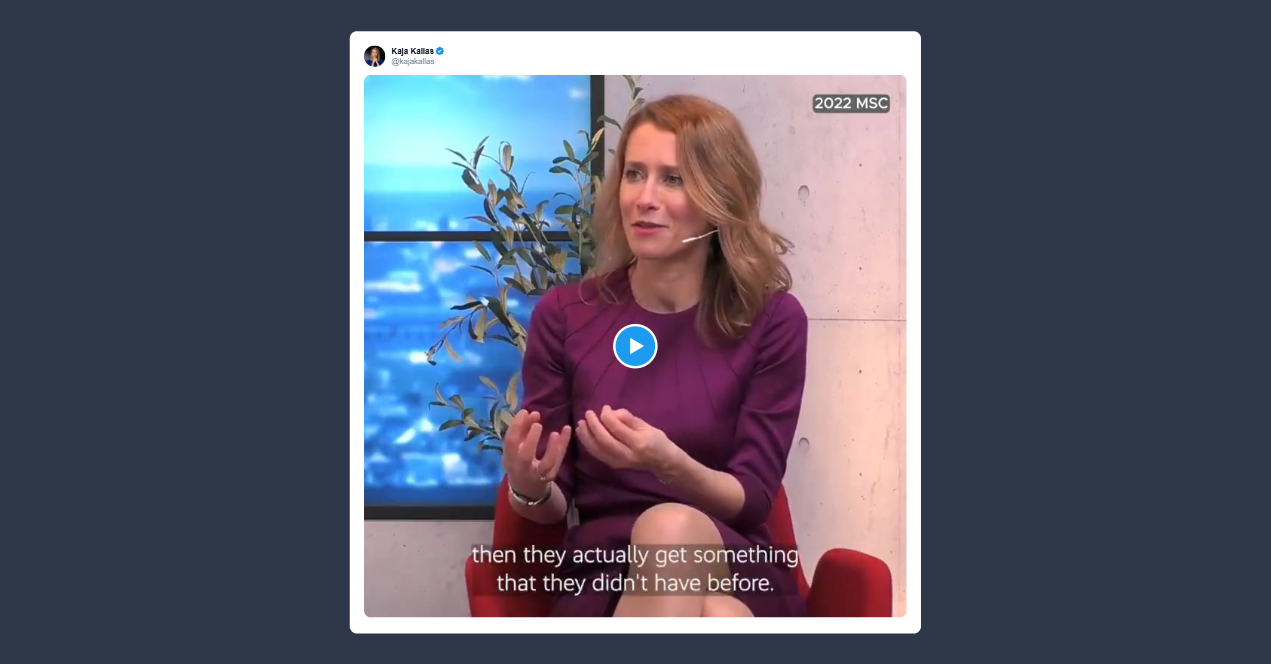 Kallas: con la Russia non si negozia cedendo