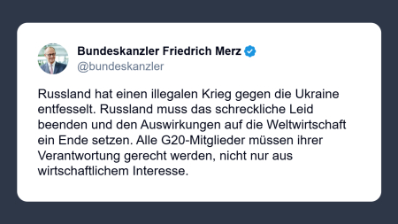 Merz: tutti i membri del G20 devono assumersi le proprie responsabilità