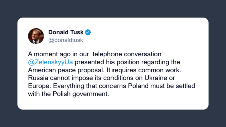 Tusk: Russia non può imporre proprie condizioni né all’Ucraina né all’Europa