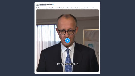 Merz: spetta alla Russia porre fine a questa guerra