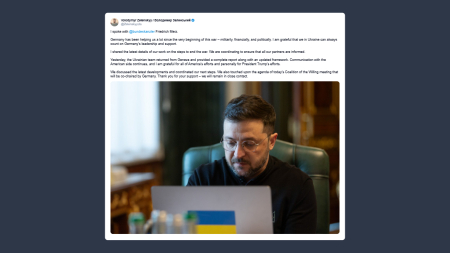Zelensky: in coordinamento con Merz e l’amministrazione Trump